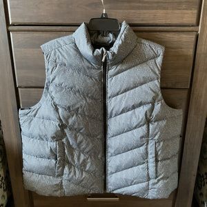 Land’s End Herringbone Print Puffer Vest 2X